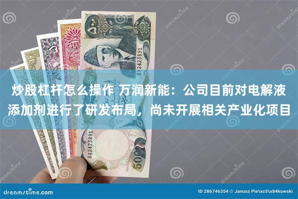 炒股杠杆怎么操作 万润新能：公司目前对电解液添加剂进行了研发布局，尚未开展相关产业化项目