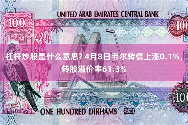 杠杆炒股是什么意思? 4月8日韦尔转债上涨0.1%，转股溢价率61.3%