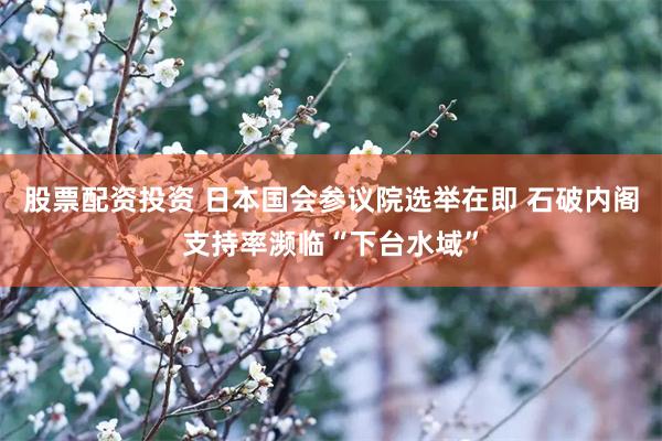股票配资投资 日本国会参议院选举在即 石破内阁支持率濒临“下台水域”